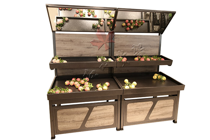 HY-永輝款復古雙層蔬菜水果貨架